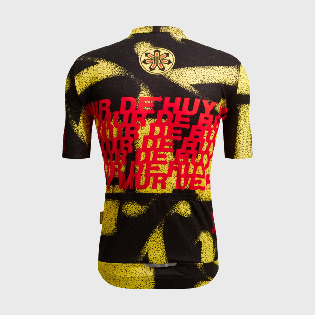 Maillot Cyclisme Santini Mur de Huy La Flèche Wallone Homme Jaune
