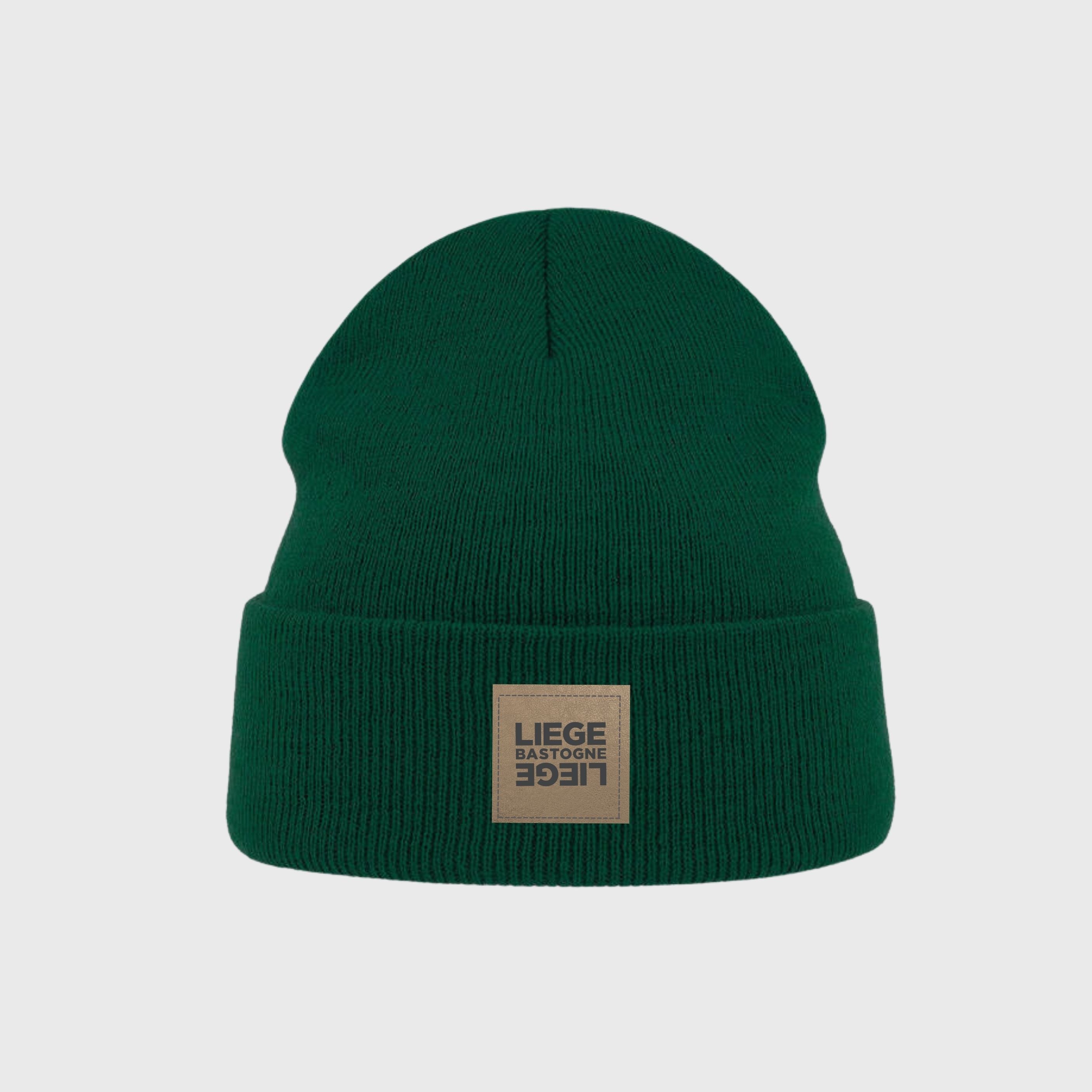 Beanie Liège Bastogne Liège Logo Patch Pine Green
