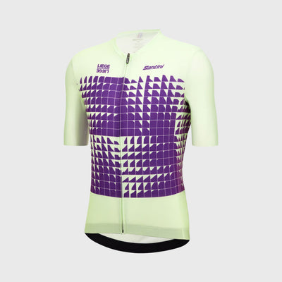 Santini Liège Bastogne Liège Men's Cycling Jersey Green Purple